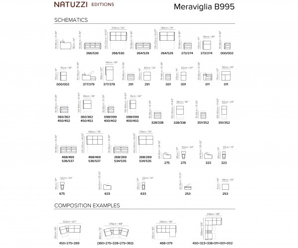 Диван Natuzzi Meraviglia B995 с опция за релакс механизъм