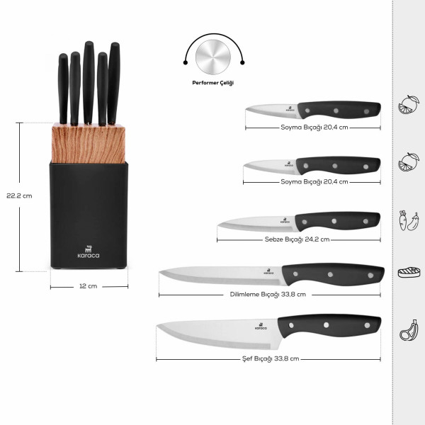 Комплект ножове Mastercut 6 части 