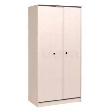 Двукрилен гардероб Смузи в бял цвят