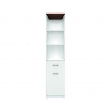 Единичен шкаф Топ микс с чекмедже и 3 рафта в бяло