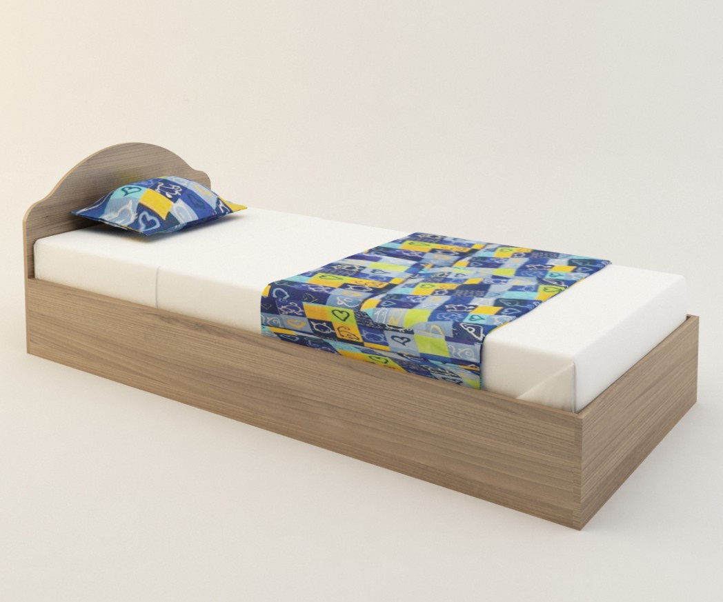 Легло за матрак 82/190 см с дъговидна табла
